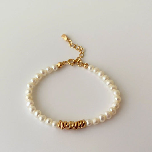 Pearl White Danisi Gold Flake Pearl Set