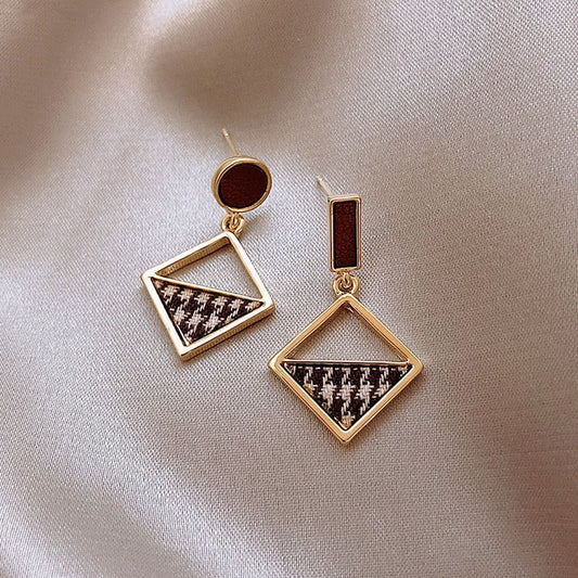 Midnight Geometry Drop Earrings