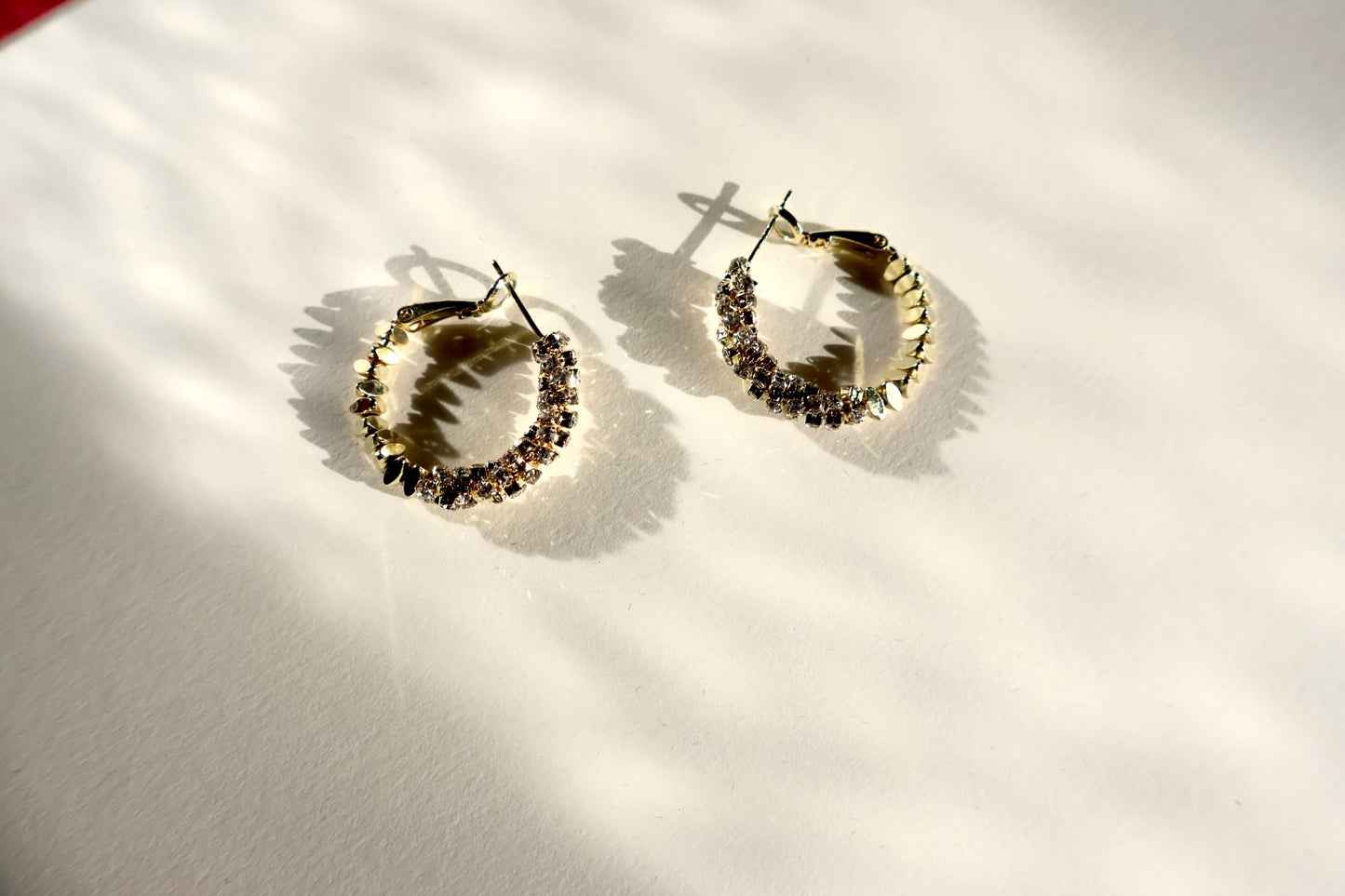 Crystal Luxe Golden Shard Hoops