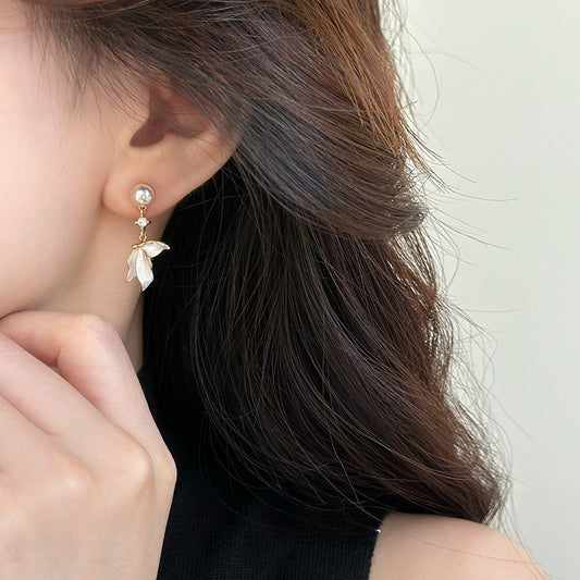 Pearl White Mermaid Tassel Drops