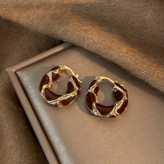 Vintage Rose Malard Tiger Eye Clips