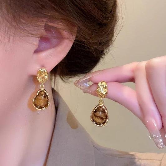 Vintage Rose Maillard Amber Luxe Hoops 2026